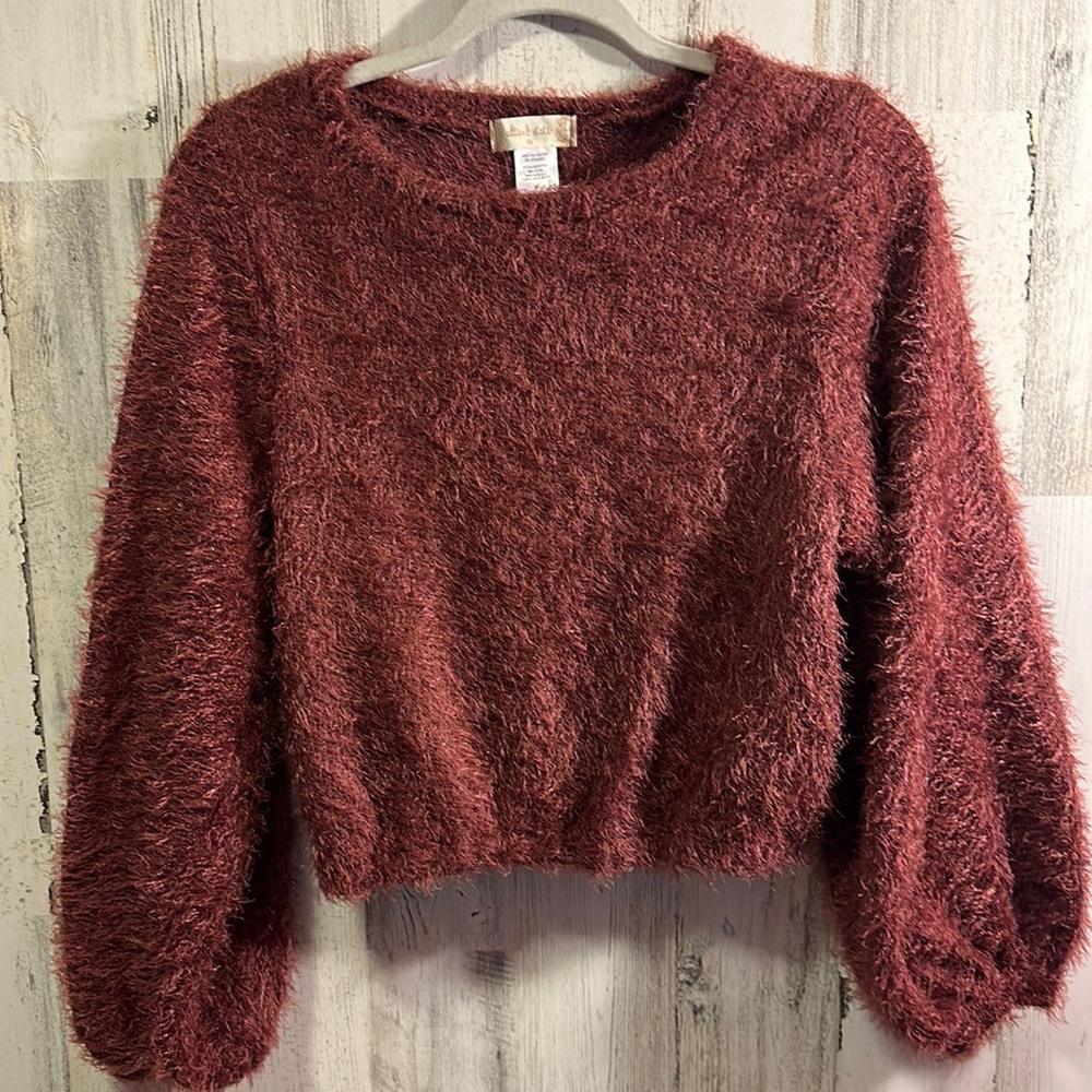 Francesca’s Altar’d State M Women Sweeter Cropped Fuzzy Soft